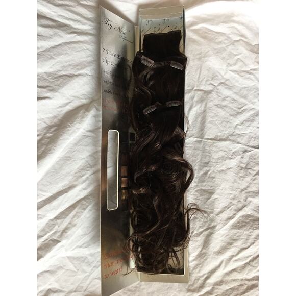 Try Now 7 Piece Extension Clip Combo Set 100% Natural Human 18 In Hair Color 2 - Picture 3 of 4